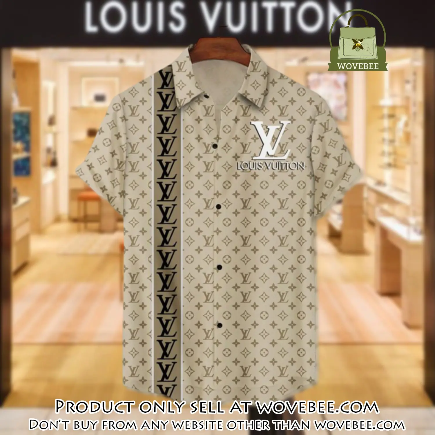 Lv louis vuitton luxury hawaiian shirt & short set lhs1191 wvb5251900
